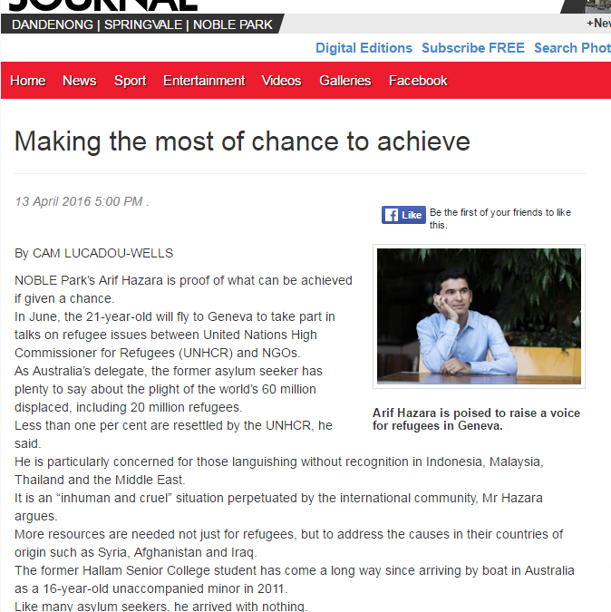Dandenong Journal – Arif Hazara