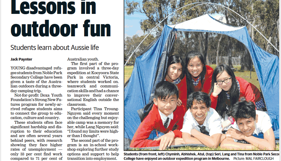 Greater Dandenong Leader – Lessons In Outdoor Fun